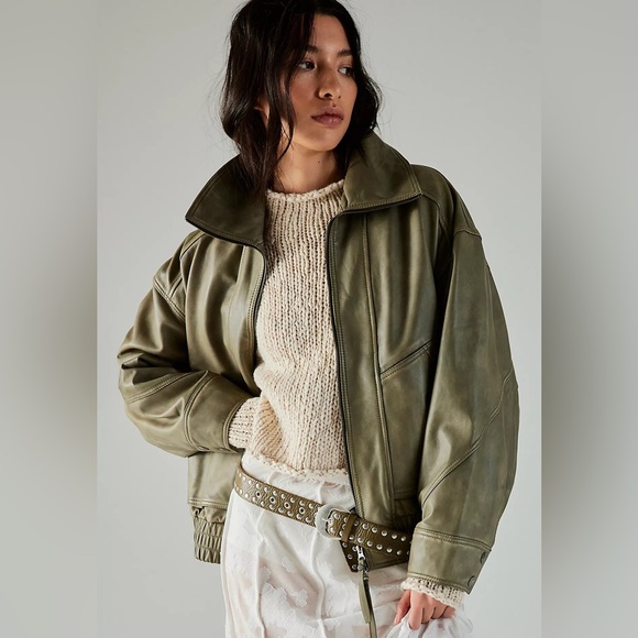 Free People Jackets & Blazers - We The Free Desert Moon Leather Jacket